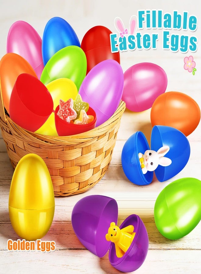 AuroTops 61 Pcs Plastic Easter Eggs Bulk,2.3" 60 Colorful Empty Easter Eggs Fillable Plus 1 Golden Egg,Easter Basket Stuffers,Easter Decoration,Easter Egg Hunt,Easter Party Favor,Classroom Prizes - Image 4
