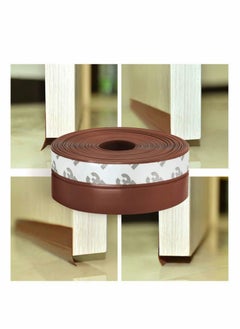 Excefore 16 Feet Silicone Seal Strip Door Weather Stripping Door Seal Strip Window Seal Silicone Sealing Tape for Door Draft Stopper Adhesive Tape for Doors Windows and Shower Glass - Brown 25MM  - Image 5