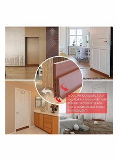 Excefore 16 Feet Silicone Seal Strip Door Weather Stripping Door Seal Strip Window Seal Silicone Sealing Tape for Door Draft Stopper Adhesive Tape for Doors Windows and Shower Glass - Brown 25MM  - Image 3