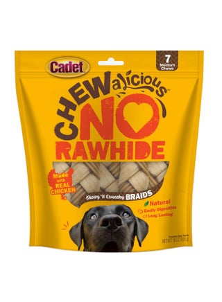 Cadet Chewalicious Chewy 'N Crunchy Braid Dog Treats, Limited Ingredient Rawhide-Free Dog Chews, Long-Lasting Made with Real Chicken, 7 Count (Pack of 1) - pzsku/Z44B0EC517312EE3C7194Z/45/_/1737031630/4d8e5a86-ad00-4a01-acb7-bb7a137d70c1