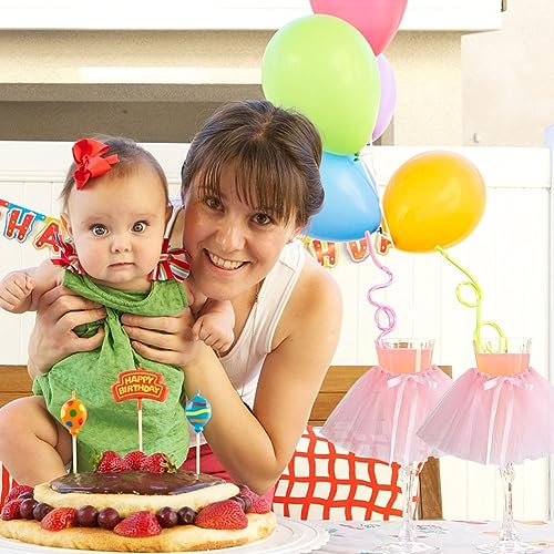 ZUYYON 12 Pcs Mini Tutu Table Skirt Wine Bottle Cover Tulle Tutu Table Skirt Decor Tutu Garland Tulle Table Centerpieces for Wedding Baby Shower Cake Dessert Birthday Party(Pink) - Image 3