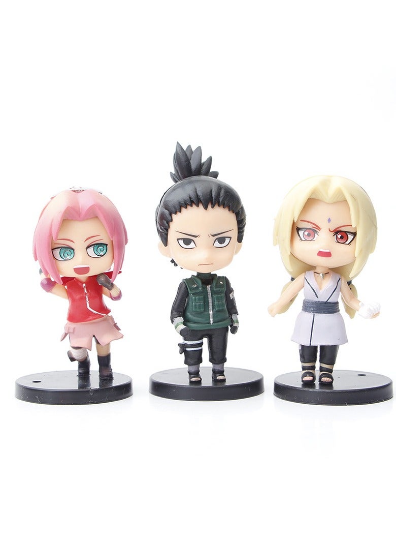12pc Naruto Shippuden Anime figure Hinata Sasuke Itachi Kakashi Obito action Figures - Image 3