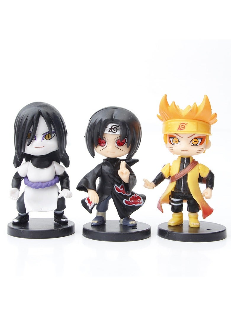 12pc Naruto Shippuden Anime figure Hinata Sasuke Itachi Kakashi Obito action Figures - Image 5