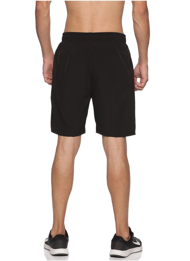 RSO Outfits - Men's Polyester Solid Sports Casual Shorts -Black - Image 1