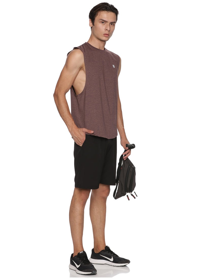 RSO Outfits - Men's Polyester Solid Sports Casual Shorts -Black - Image 1