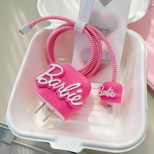 FACTOTECH Protective Charging Case for iPhone 11/12/13/14/15/16/Pro Max,for 18W/20W Charger and Charging Cable,Have Durable Cable Sleeve -Barbie - Image 2
