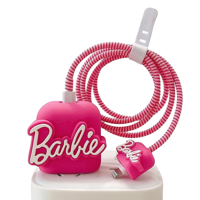 FACTOTECH Protective Charging Case for iPhone 11/12/13/14/15/16/Pro Max,for 18W/20W Charger and Charging Cable,Have Durable Cable Sleeve -Barbie - Image 5