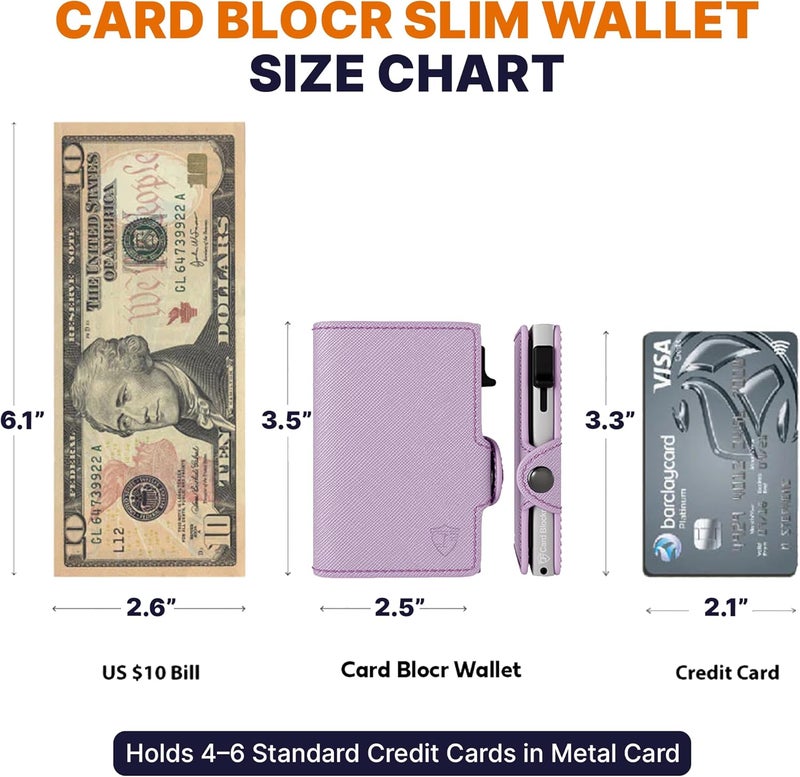 Conceal Plus Small RFID Wallet for Women, Slim RFID Blocking Credit Card Holder Womens Wallet, Smart Pop Up Minimalist Card Case, Holds 4-6 Cards Plus Cash & ID, Compact Travel Wallet 3.25"x2.5"x.5 - Image 3