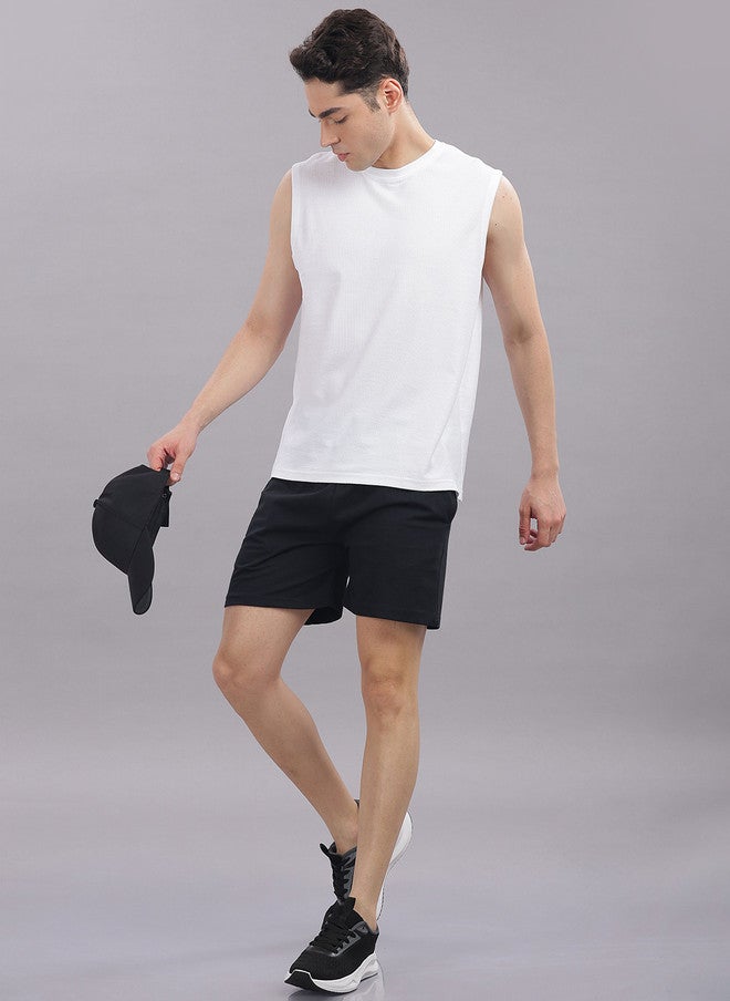 OUTLAWS Men Black Regular Fit Sports Shorts - Image 4