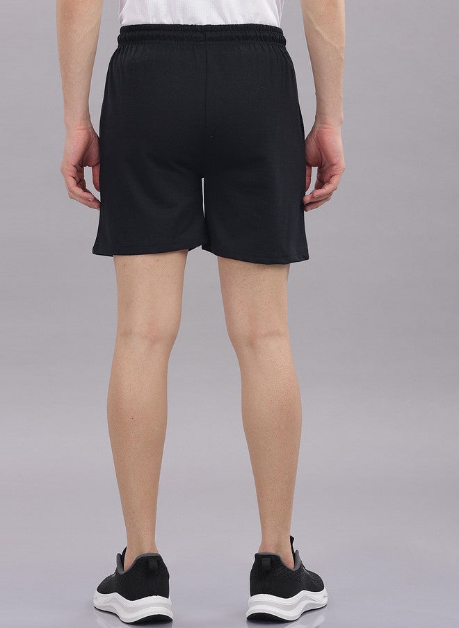 OUTLAWS Men Black Regular Fit Sports Shorts - Image 3