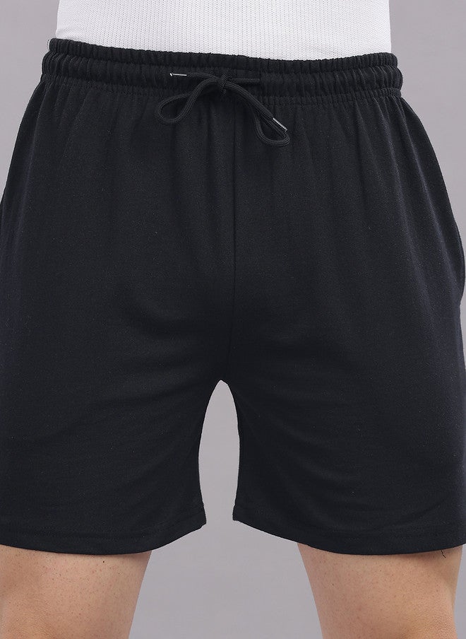 OUTLAWS Men Black Regular Fit Sports Shorts - Image 5