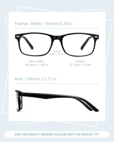 JOLISU 5 Pack Reading Glasses For Women,Spring Hinges, Sturdy and Durable（3.25 - Image 2