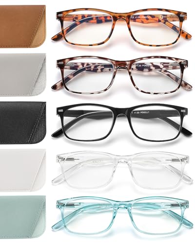 JOLISU 5 Pack Reading Glasses For Women,Spring Hinges, Sturdy and Durable（3.25 - Image 1