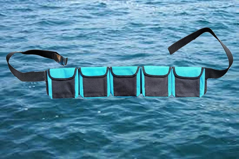 AKM - Scuba Diving Weight Belt (5 Pocket Blue Medium) - Image 1