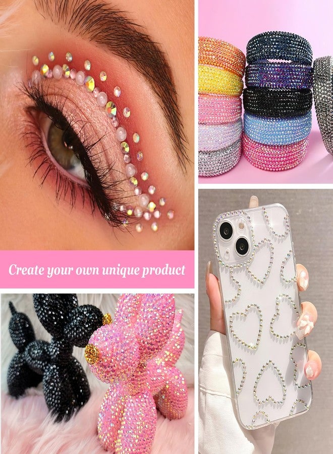 Bmpzery 40 Colors Resin Jelly Rhinestones for Bedazzling,3mm 32000 Pcs Bedazzler Kit with Rhinestones,Bedazzling Kit with 3Pcs 10ml B7000 Glue &1 Tweezers,for DIY Crafts Clothing Tumblers Mugs Decor Nail Art - Image 4