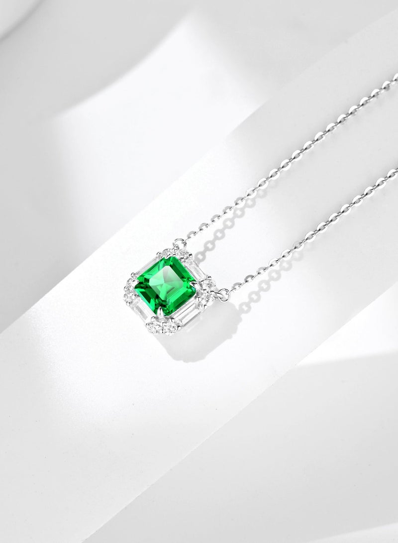 Field Pendant necklace Artificial emerald necklace necklace for ladies - Image 3