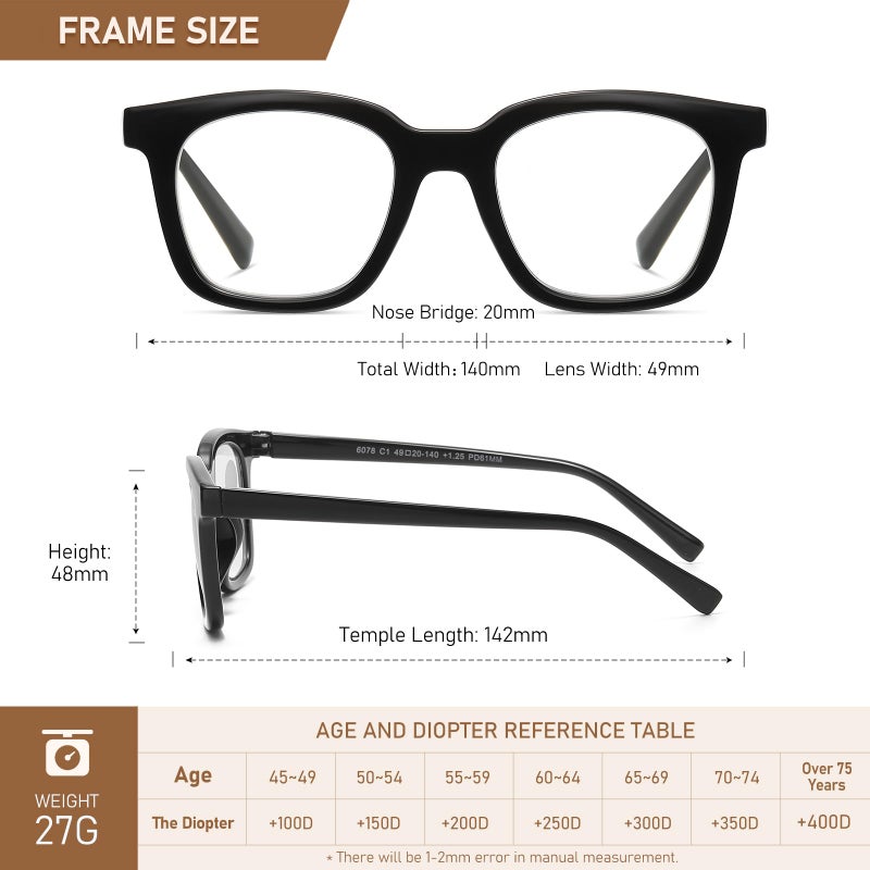 Lkeye Oversized Reading Glasses For Women Blue Light Blocking Square Computer Readers Stylish Ladies Unbreakable Large Frame Fashion Designer Cute Eyeglasses Blue Quartz Tortoise Lk6078 2.5 + - Image 5