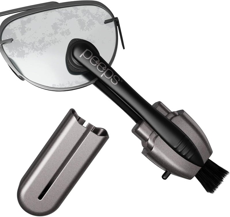 Peeps CarbonKlean Eyeglass Lens Cleaner - Efficient and Durable Carbon Microfiber Technology - Exclusively Used by NASA - 500 Uses (Electroplated Silver) - Image 1
