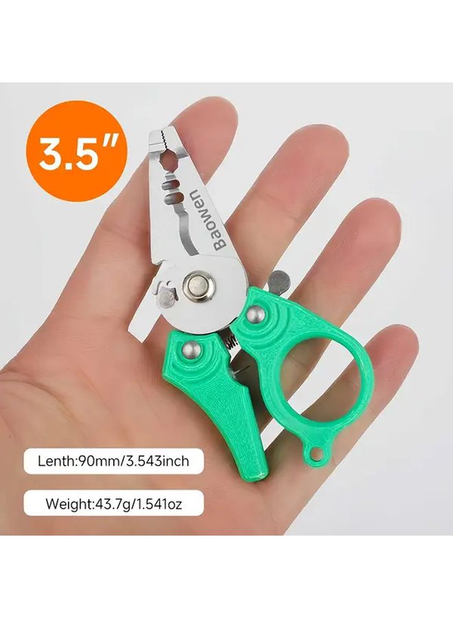 1pc 3.5 Inch Mini Multifunctional Wire Stripper With Stripping Cutting Crimping - Image 1