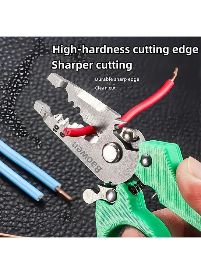 1pc 3.5 Inch Mini Multifunctional Wire Stripper With Stripping Cutting Crimping - Image 4