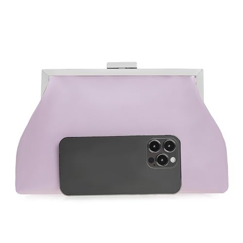 IXEBELLA PU Clutch Purse for Women Dressy Evening Bag Formal Handbag for Wedding, Prom, Cocktail Party (Lavender) - Image 3