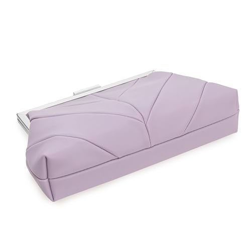 IXEBELLA PU Clutch Purse for Women Dressy Evening Bag Formal Handbag for Wedding, Prom, Cocktail Party (Lavender) - Image 4