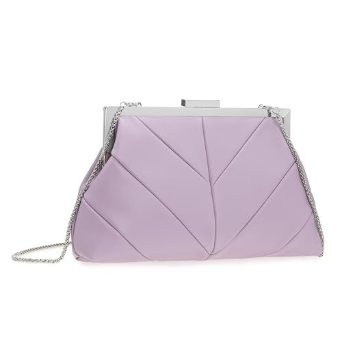 IXEBELLA PU Clutch Purse for Women Dressy Evening Bag Formal Handbag for Wedding, Prom, Cocktail Party (Lavender) - Image 2