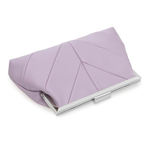 IXEBELLA PU Clutch Purse for Women Dressy Evening Bag Formal Handbag for Wedding, Prom, Cocktail Party (Lavender) - Image 5