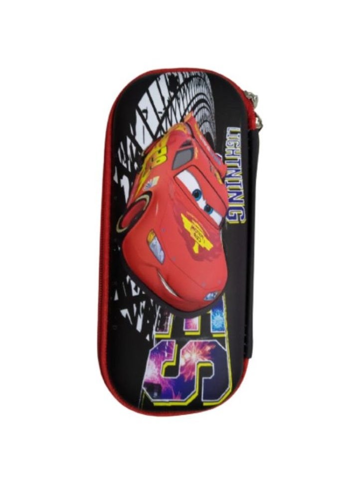 Generic - 3D Pencil Case High Quality 3D Pencil Cases and Bags for Boys and Girls, Embrace Adventure with Vibrant Colors High Quality(Racing) (Black in Red) - Image 1