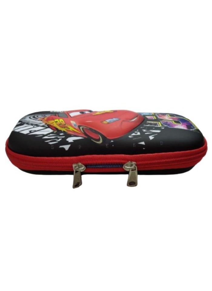 Generic - 3D Pencil Case High Quality 3D Pencil Cases and Bags for Boys and Girls, Embrace Adventure with Vibrant Colors High Quality(Racing) (Black in Red) - Image 1