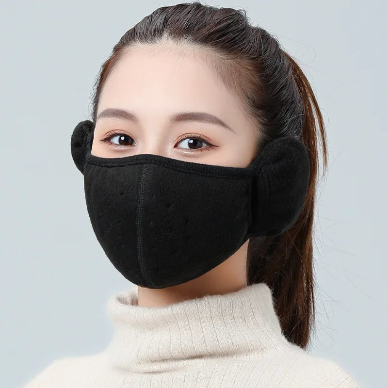 Men Women Winter Two-in-one Earmuffs Warm Mask Dust-proof Cold-proof Riding Ear Muff Wrap Outdoor Windproof Band Ear Warmer - Image 1