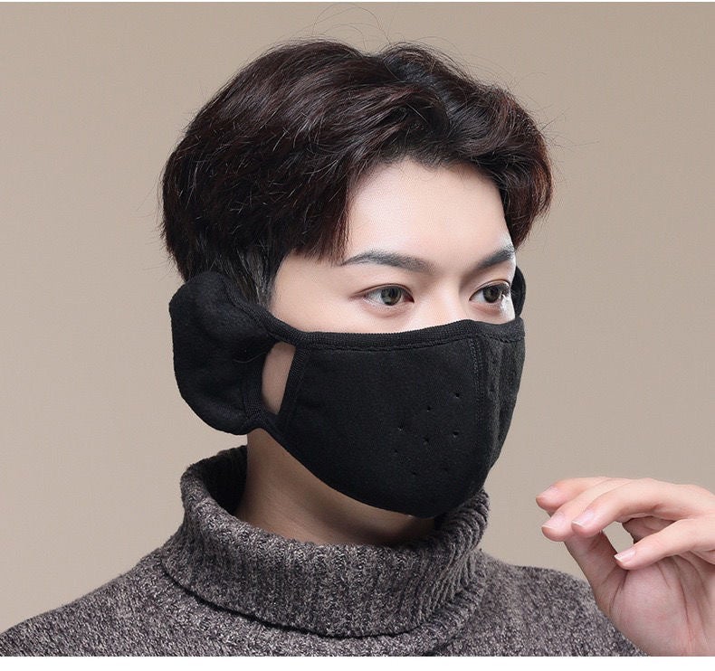 Men Women Winter Two-in-one Earmuffs Warm Mask Dust-proof Cold-proof Riding Ear Muff Wrap Outdoor Windproof Band Ear Warmer - Image 2