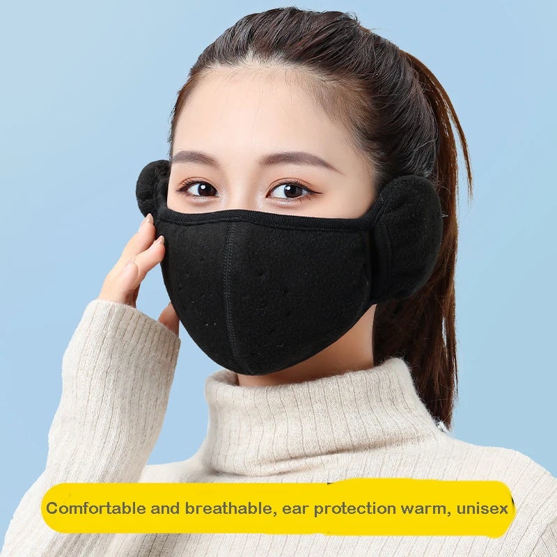Men Women Winter Two-in-one Earmuffs Warm Mask Dust-proof Cold-proof Riding Ear Muff Wrap Outdoor Windproof Band Ear Warmer - Image 5