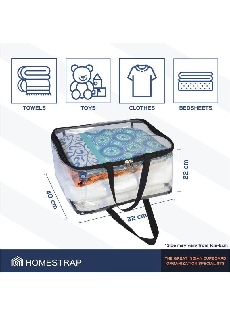 HomeStrap Homestrap Transparent Clothing Bag Pack of 1 Black  - Image 2