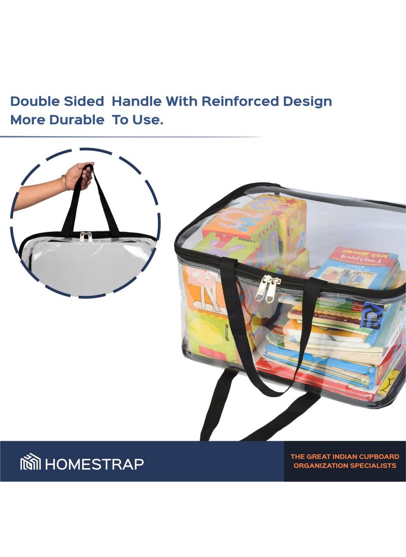 HomeStrap Homestrap Transparent Clothing Bag Pack of 1 Black  - Image 4