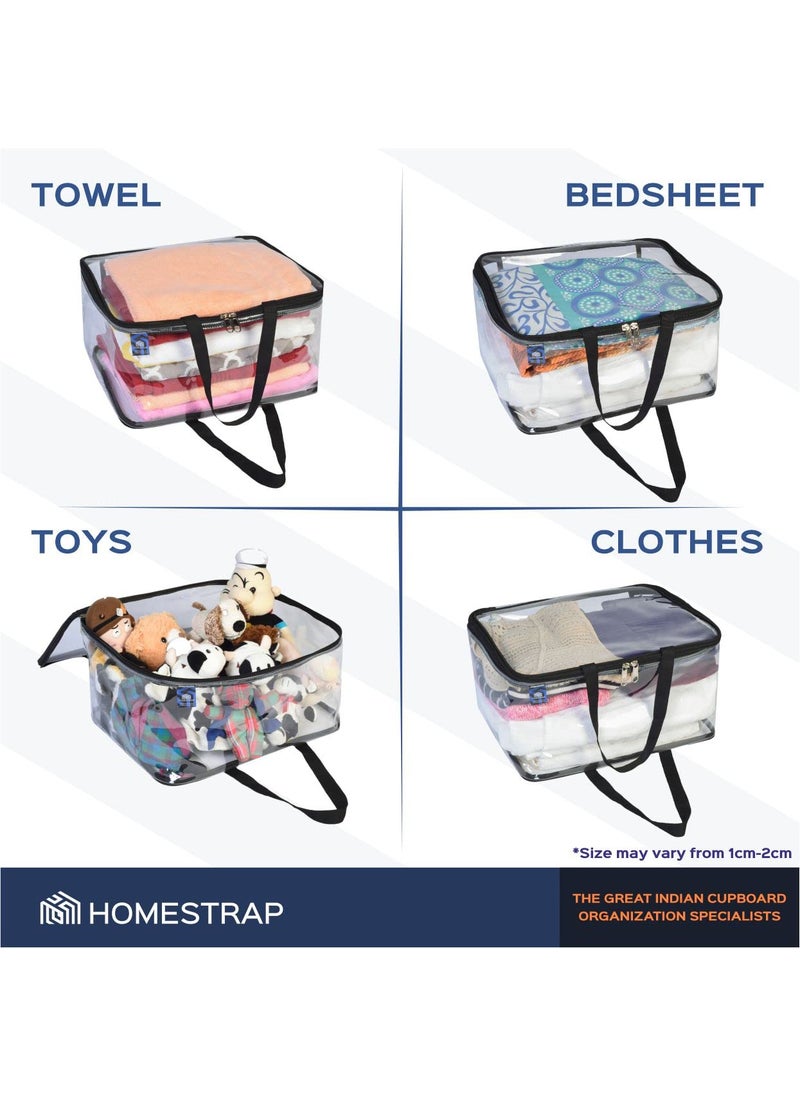 HomeStrap Homestrap Transparent Clothing Bag Pack of 1 Black  - Image 5