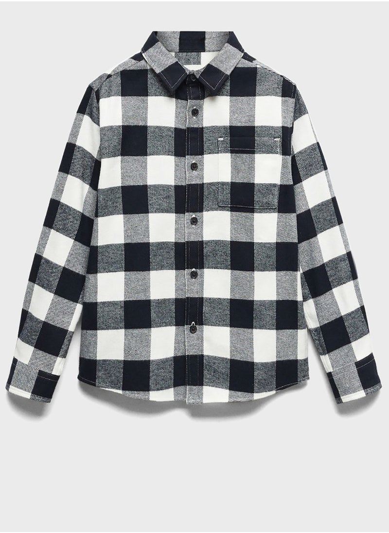 MANGO - Kids Checks Regulalr Fit Shirt - Image 1