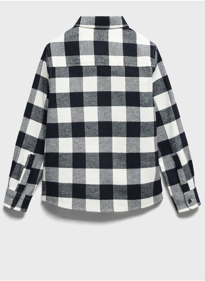 MANGO - Kids Checks Regulalr Fit Shirt - Image 1
