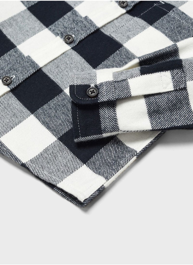 MANGO - Kids Checks Regulalr Fit Shirt - Image 1
