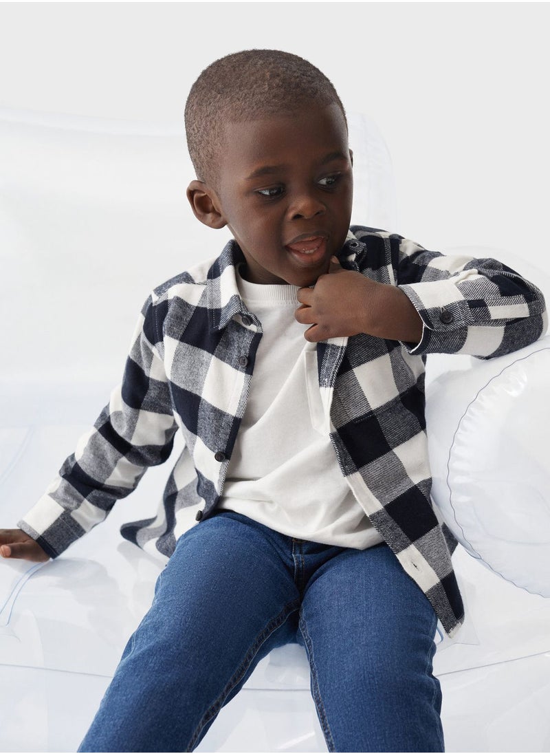 MANGO - Kids Checks Regulalr Fit Shirt - Image 1