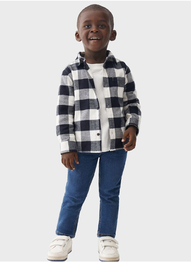 MANGO - Kids Checks Regulalr Fit Shirt - Image 1