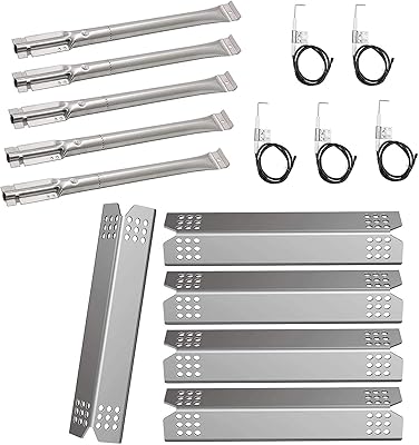 Criditpid Grill Replacement Parts for Jenn-Air 720-0727 720-0709B 720-0709, Grill Burner Heat Plate Shield Igniter - Image 1