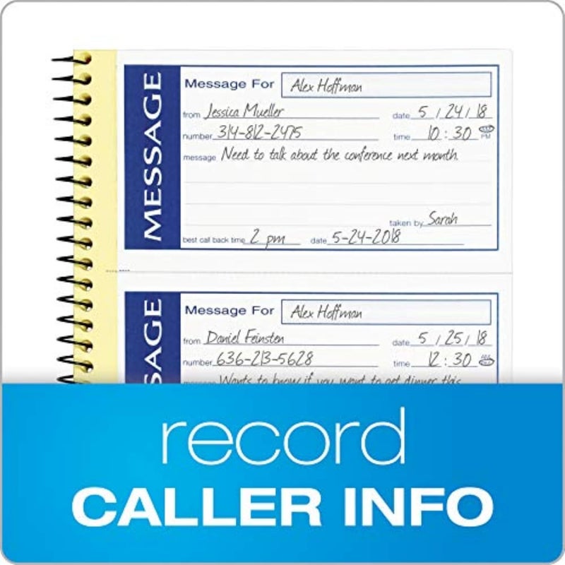 ADAMS Write 'N Stick Message Pad, 2-Part, Carbonless, Blue, 5-1/4" x 11", 200 Sets per Book (SC1153WS) - Image 5