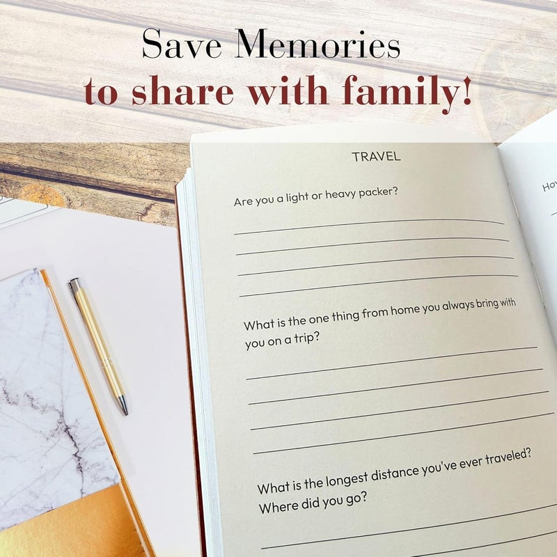 XKFCFC Mimi I Want to Know Your Life Story Leather Journal (Hardcover) - Mimi Gifts for Christmas or Birthday - Share Her Life Story - Ideal Gifts for Mothers Day from Granddaughter GrandSon - Image 3