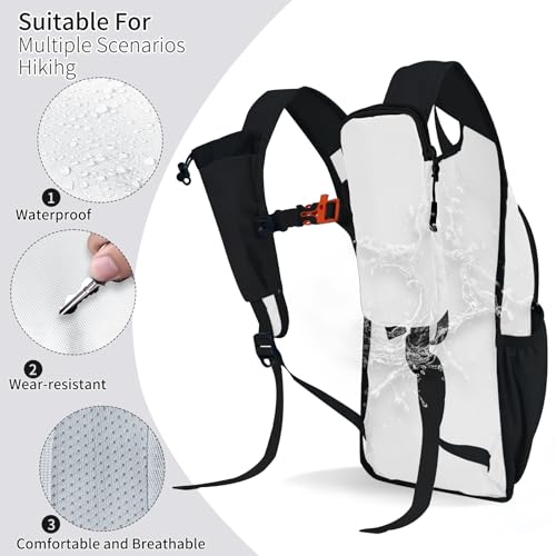HIGH EXPERIENCE Hiking Backpack 10L/15L Small Daypack Lightweight Packable Travel Foldable Water Resistan for Women Men (White, 10L) - Image 4