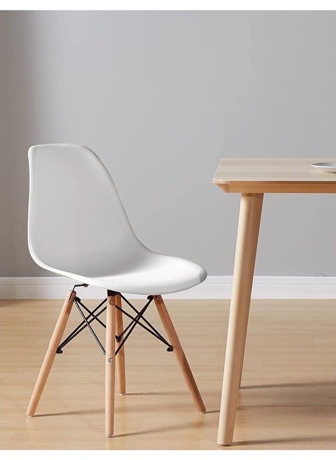 Dining Chair with White Wood Legs