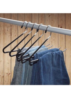 Arabest Pants Hangers,10 Pack Chrome Jean Hangers for Closet,Non Slip Rubber Clothes Hanger and Pants Organizer,Open Ended Skirt and Pant Hangers,Space Saving Hangers for Clothes  - Image 5