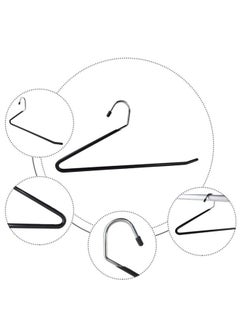 Arabest Pants Hangers,10 Pack Chrome Jean Hangers for Closet,Non Slip Rubber Clothes Hanger and Pants Organizer,Open Ended Skirt and Pant Hangers,Space Saving Hangers for Clothes  - Image 2