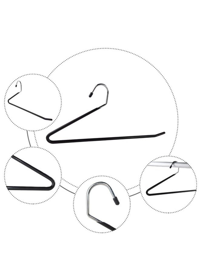 Arabest Pants Hangers,10 Pack Chrome Jean Hangers for Closet,Non Slip Rubber Clothes Hanger and Pants Organizer,Open Ended Skirt and Pant Hangers,Space Saving Hangers for Clothes  - Image 2