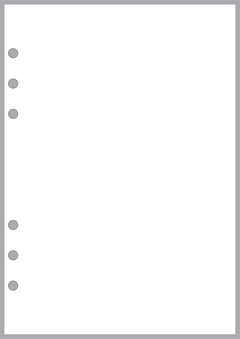Handy Forms A5 Size Blank Sheets, Sized and Punched for 6-Ring A5 Notebooks by Filofax, LV (GM), Kikki K, TMI, and Others. Sheet Size 5.83" x 8.27" (148mm x 210mm) - Image 1